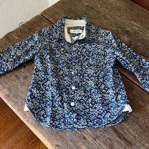 Barque 3t cotton denim color floral shirt lots of details 💙